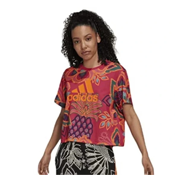 Adidas Farm GFX Tee Pink and Orange - Picture 2 of 9